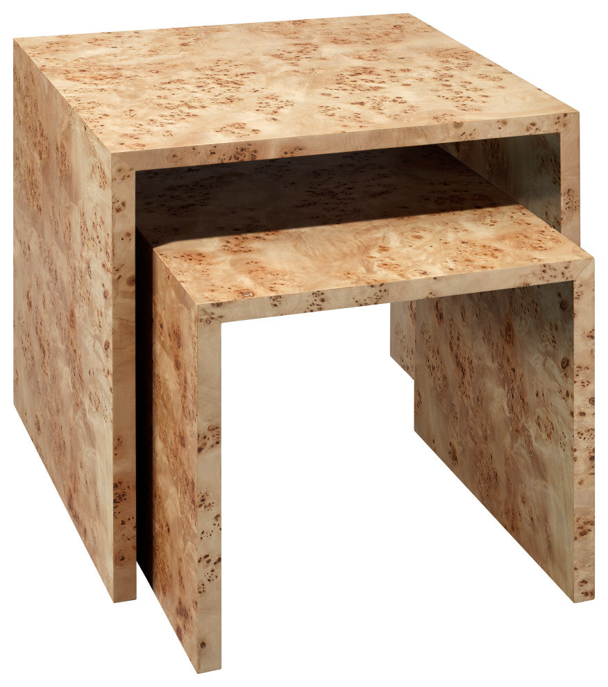 Bedford Wood Set of 2 Nesting Tables, Natural