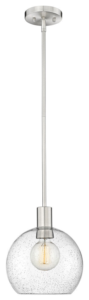 Zlite 7501P10-BN 1-Light Pendant, Clear Seedy