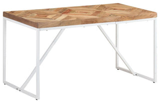 vidaXL Dining Table Kitchen Dining Room Table Solid Acacia and Mango Wood