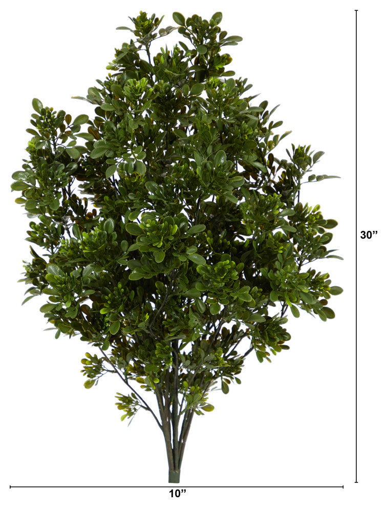 2.5' Tea Leaf Artificial Plant UV Resistant, Indoor/Outdoor