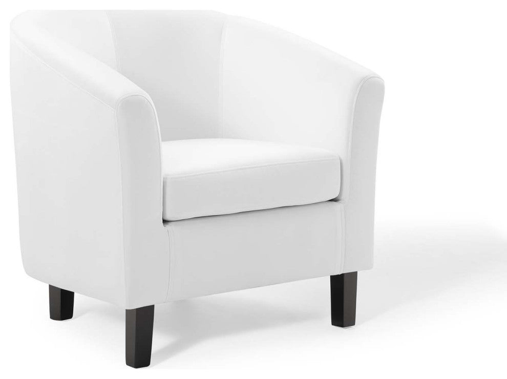 Prospect Performance Velvet Armchair-White
