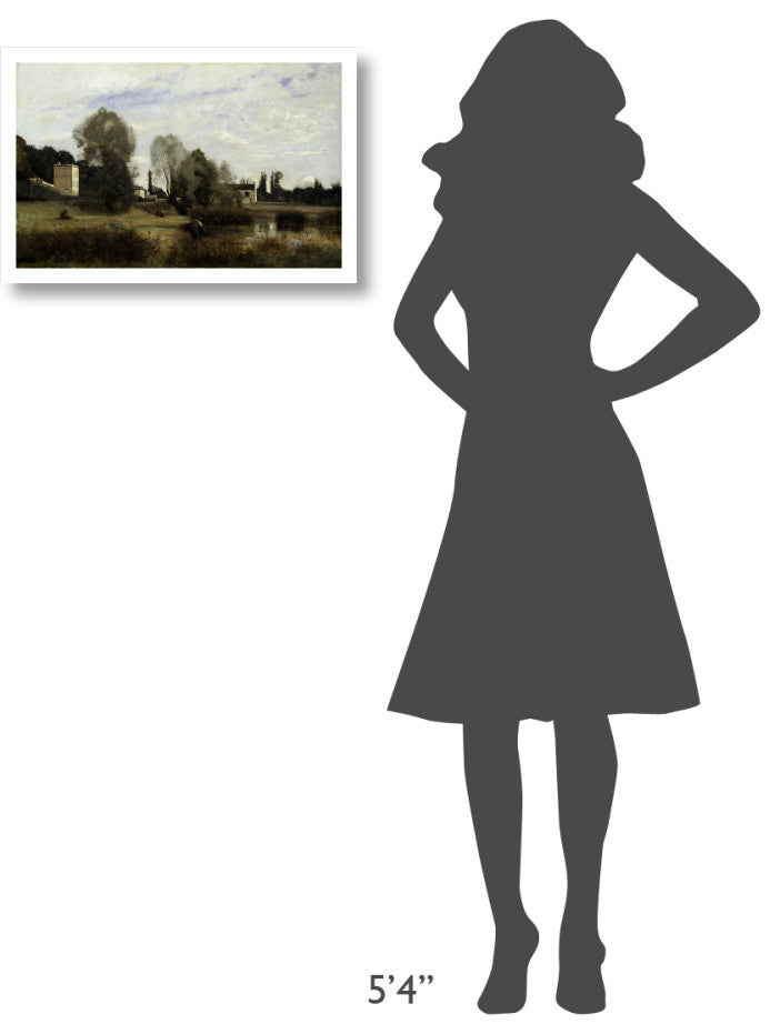"Ville d'Avray, 1865" Paper Print by Jean-Baptiste-Camille Corot, 24"x16"