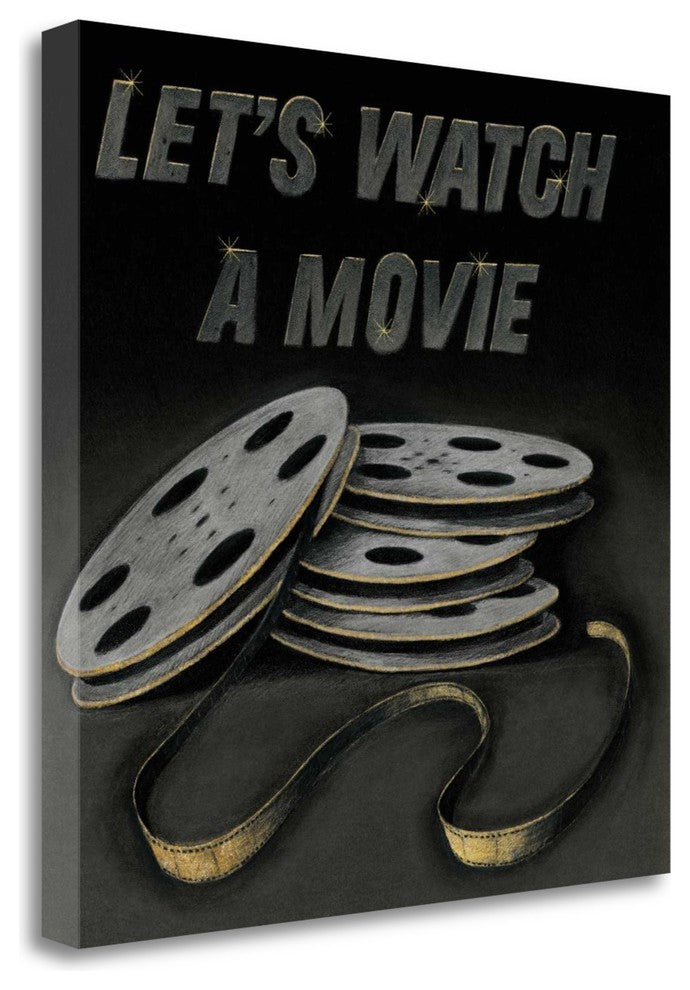 "Lets Watch A Movie" By Wild Apple Portfolio, Giclee on Gallery Wrap Canvas
