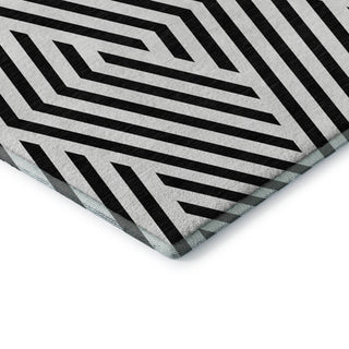 Premium Machine Washable Mayfield AMF550 Black 2'6" x 3'10" Rug
