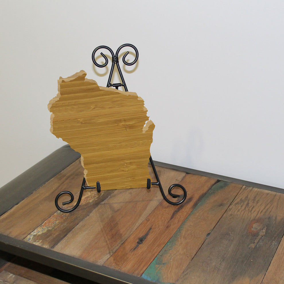 State Shaped Cutting Boards, Brown Richlite, Wisconsin