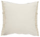 Atlantis Coastal Striped Throw Pillow with Jute Braiding and Fringe, 20" X 20"
