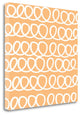 "Curls - Coral White" By Linda Woods, Giclee Print on Gallery Wrap Canvas