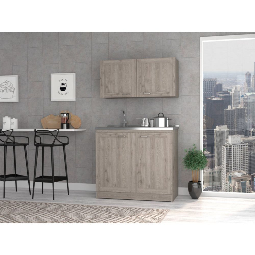 Perseus Cabinet Set, Light Gray