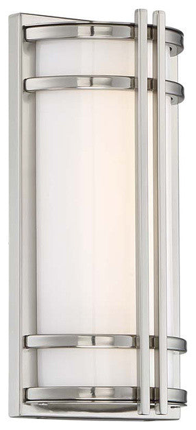 Modern Forms Skyscraper 12" LED Outdoor Wall Light, Stainless Steel