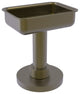 Vanity Top Soap Dish with Groovy Accents, Antique Brass