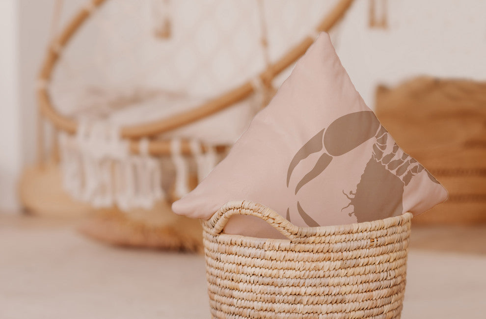 26x26" Anchored Nautical Decorative Indoor Pillow, Ligonberry Red