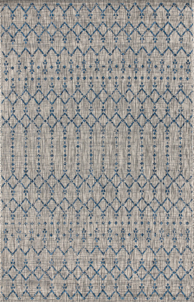 Ourika Moroccan Geometric Textured Weave Indoor/Outdoor Area Rug
