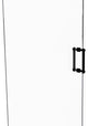 Contemporary 8" Twisted Accent Back to Back Shower Door Pull, Matte Black
