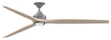 Fanimation Spitfire 84" Fan/LED Light, Galvanized, White Washed