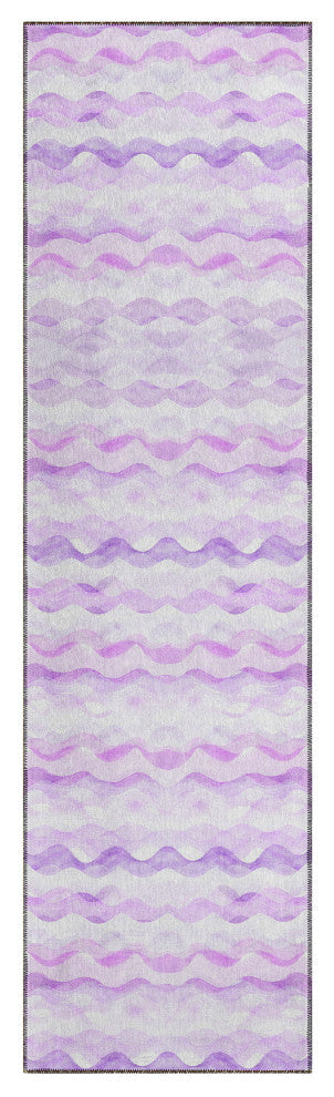 Indoor/Outdoor Seabreeze SZ16 Violet Machine Washable 2'3" x 7'6" Runner Rug
