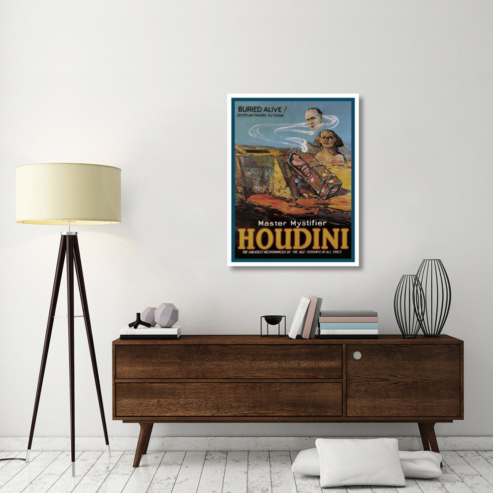 "Magicians: Literary Digest: Houdini Buried Alive" Print, 32"x42"