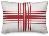 Red Farmhouse Stripes 14"x20" Throw Pillow