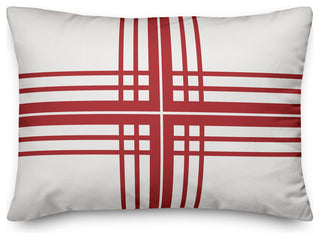 Red Farmhouse Stripes 14"x20" Throw Pillow
