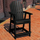 Sequoia Muskoka Adirondack Deck Dining Chair, Counter Height, Black