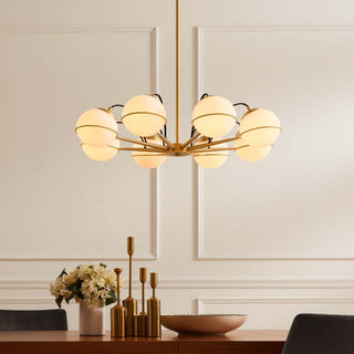 Hanna 8-Light Chandelier Opal Gold