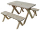 Pressure Treated Pine Cross Leg Picnic Table with Benches
