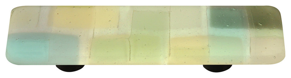 Art Glass Rectangle Mosaic Pull, Alum Post, Mosaic Winter