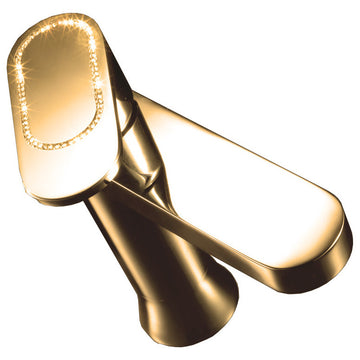 Chik Diamond Bathroom Sink Faucet, Polished Gold