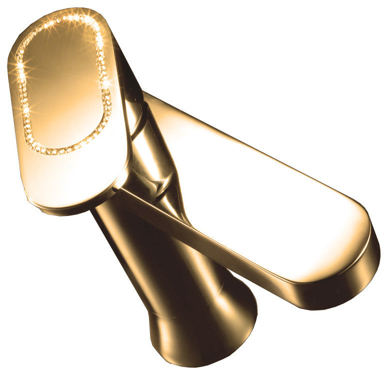 Chik Diamond Bathroom Sink Faucet, Polished Gold