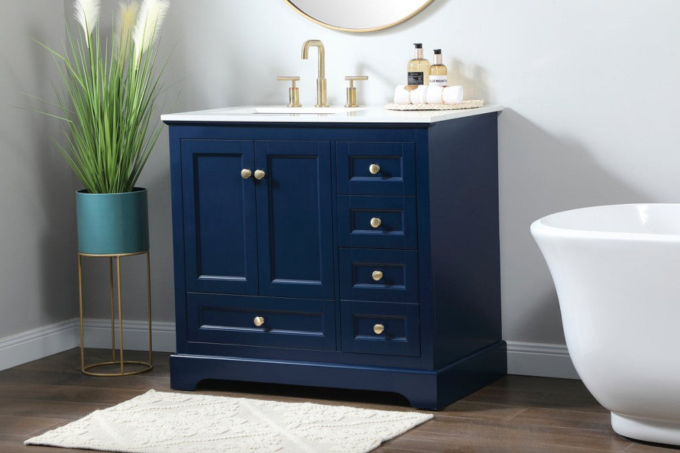 Elegant VF15536BL 36"Single Bathroom Vanity, Blue