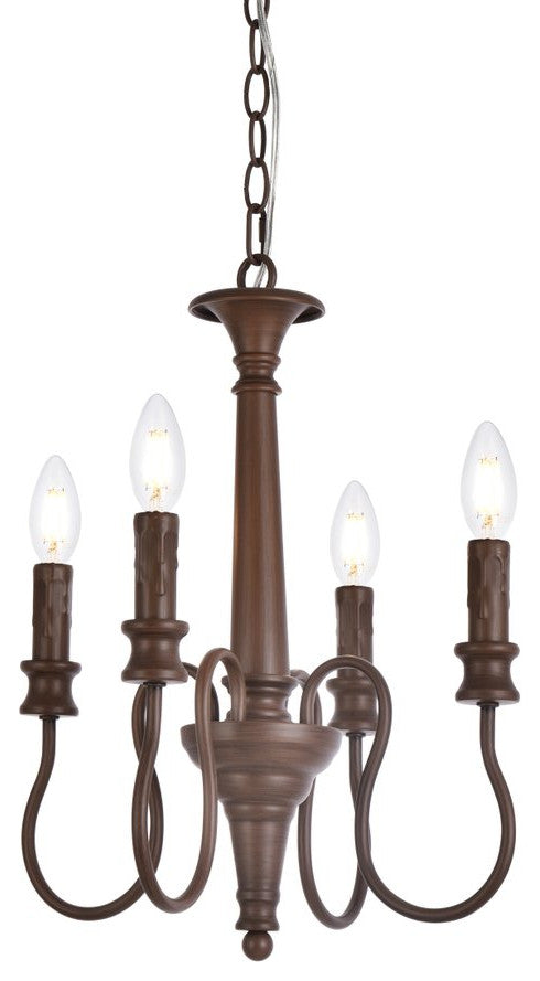 Fiona 4-Light Pendant, Weathered Oak