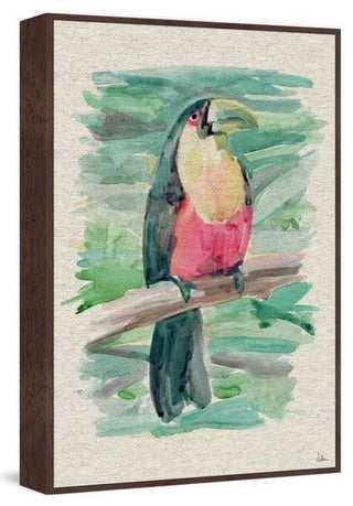 "Hello Toucan" Floater Framed Painting Print on Canvas, 20"x30"