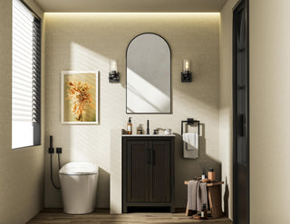 Home Living 24" Single Bathroom Vanity, Chocolate Oak