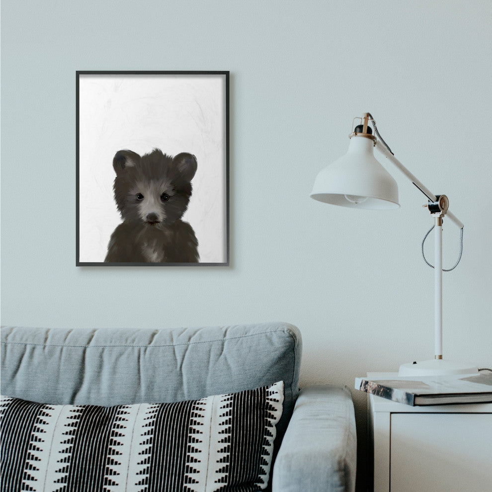 Baby Black Bear Animal Kids Painting, 24"x30"