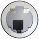 Large Round LED Lighted Bath Vanity Mirror, Black, 28"