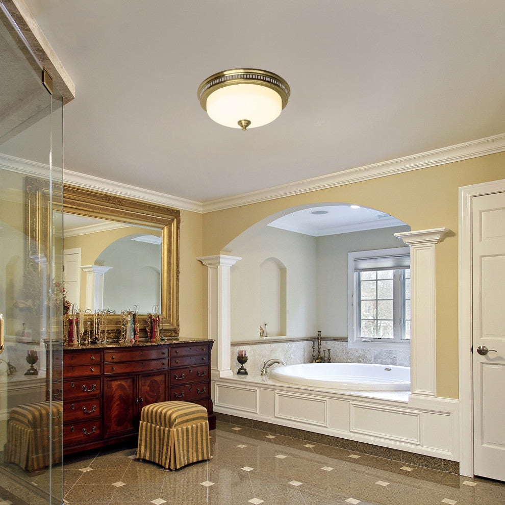 Bathroom Exhaust Fan With LED Light and Nightlight 110CFM 1.5 Sone Brushed Gold