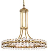 Clover 8 Light Aged Brass Chandelier