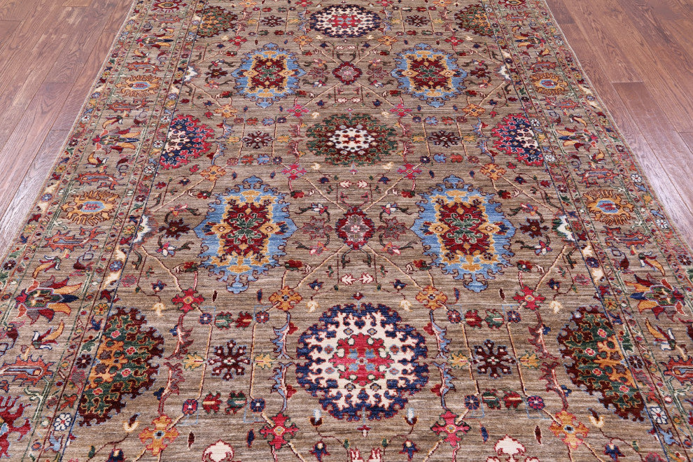 6' 7" X 9' 10" Persian Tabriz Hand Knotted Rug - Q12851