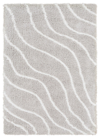Surya Urban Shag USG-2308 5'3"x7'3" Rug, Light Gray/White
