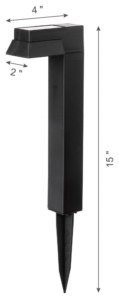 15"H Solar Powered SMD LED Pathway Ground Light, Set of 6