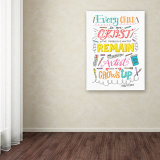 Elizabeth Caldwell 'Every Child Is An Artist' Canvas Art, 14x19