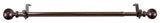 Andre Multi Angle Ceiling Rod 120-170 inch, Cocoa, One Sided