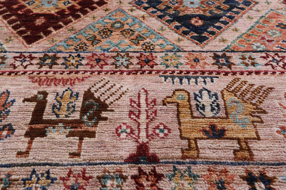 Hand Knotted Tribal Persian Gabbeh Wool Runner Rug 2' 9" X 9' 10" Q8397