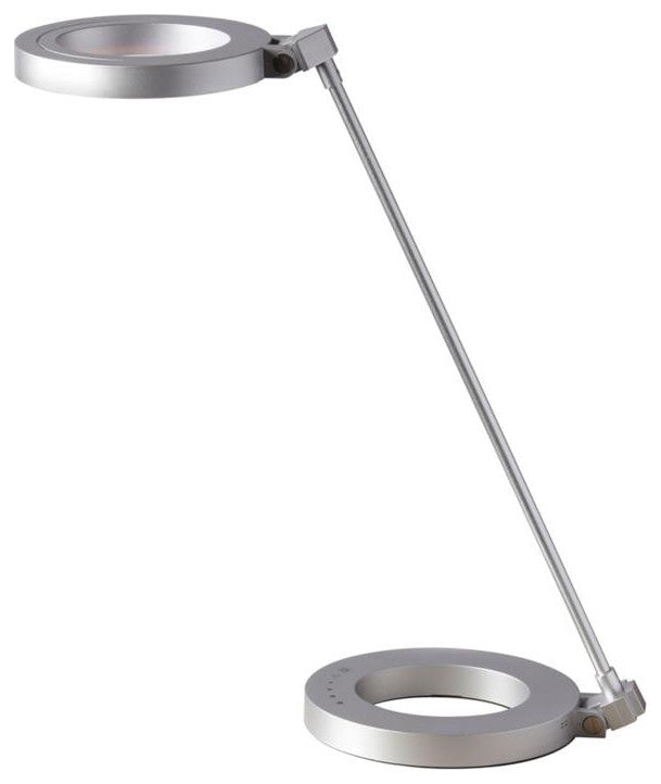 Dainolite 1 Light 14" Freestanding LED Desk Lamp Portable in Black, DLED-202T-BK