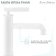 Avallon Single Hole, Single-Handle Sleek, Bathroom Faucet, Matte White