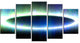 Large Blue Oval Fractal Light, Contemporary Canvas Art Print, 60"x32", 5 Panels