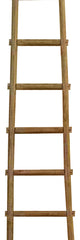Benzara BM210392 Transitional Style Wooden Decor Ladder With 6 Steps, Brown