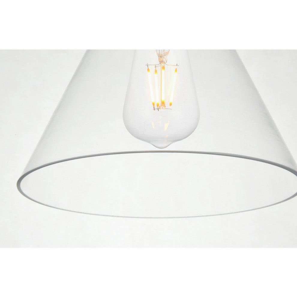 Living District Destry 1-Light Plug-In Pendant Brass