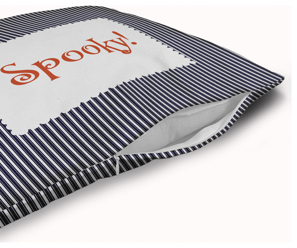 Halloween Spooky Ticking Accent Pillow With Removable Insert, Navy, 26"x26"