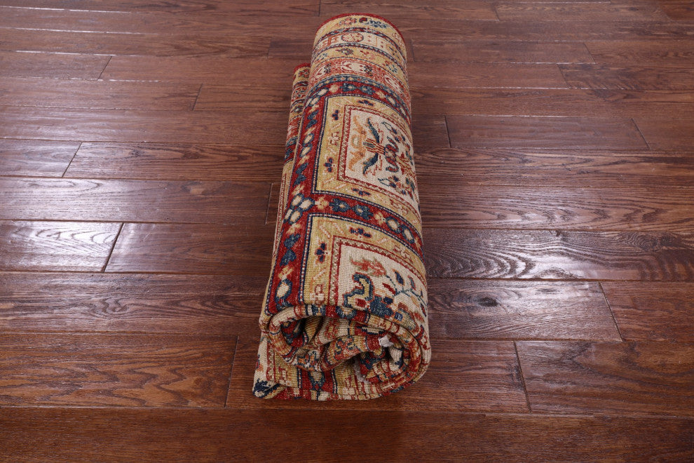 5' 8" X 7' 8" Garden Design Persian Handmade Wool Rug Q10664