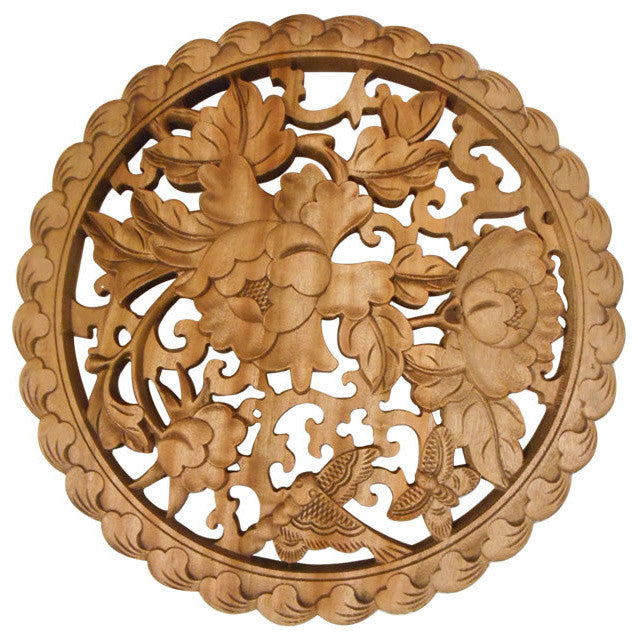 Camphor Wood Carved Panel